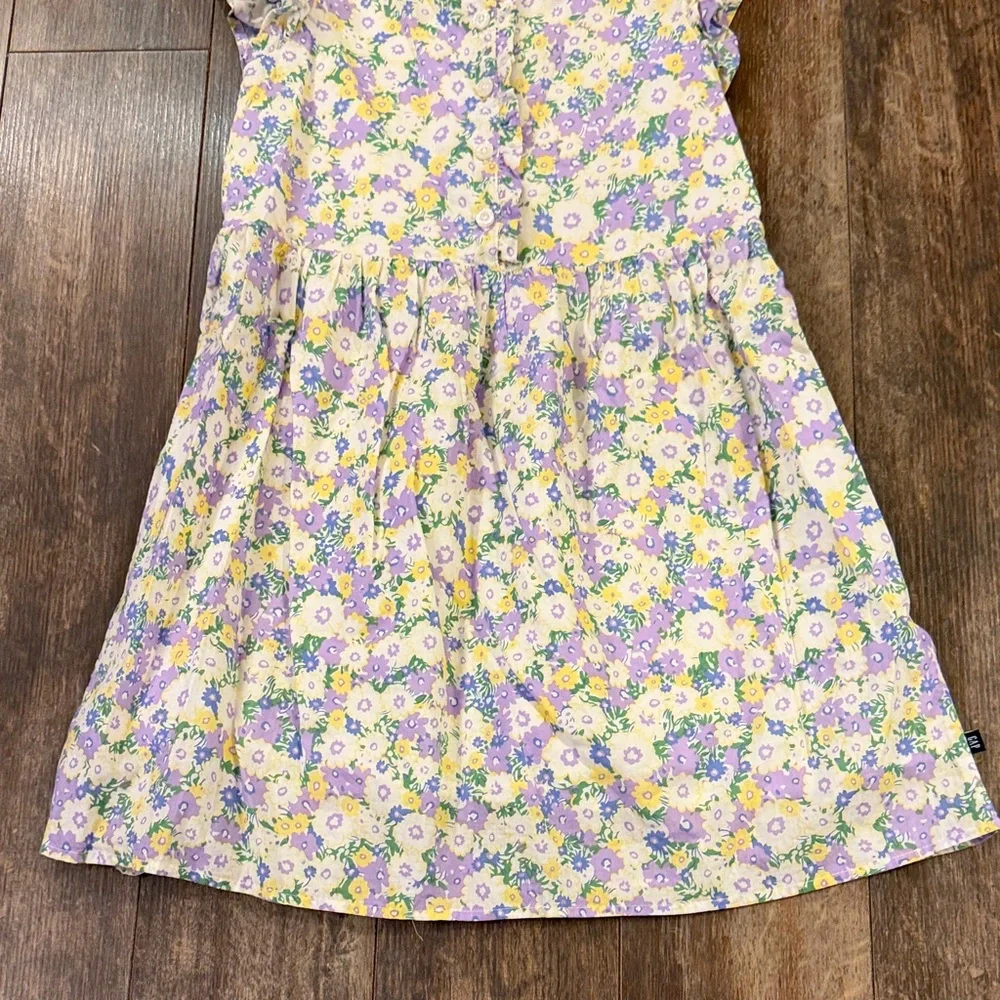 GAP Kids Floral Dress in Yellow and Purple